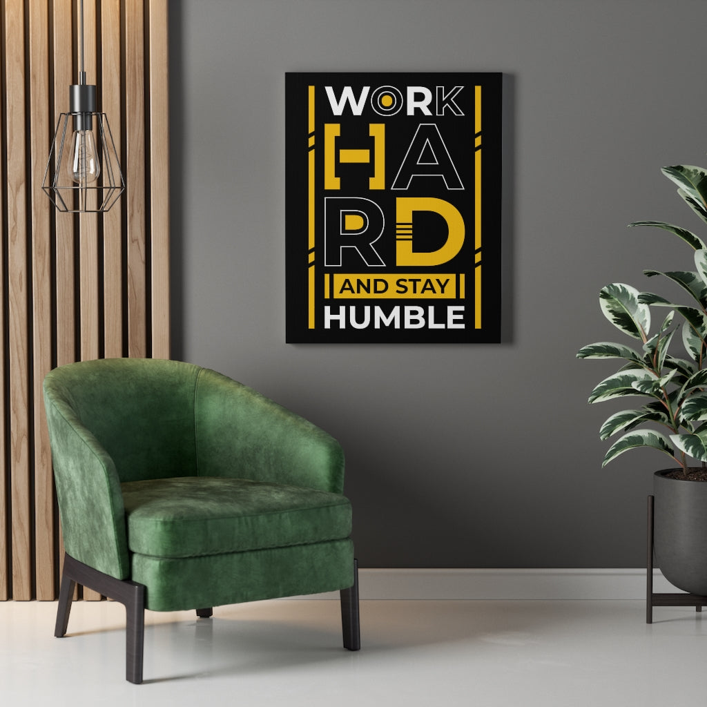 Scripture Walls Inspirational Wall Art Work Hard And Stay Humble Wall Art Motivation Wall Decor for Home Office Gym Inspiring Success Quote Print Ready to Hang Unframed-Express Your Love Gifts