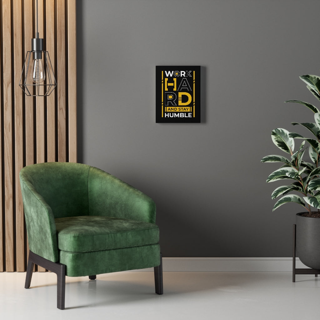 Scripture Walls Inspirational Wall Art Work Hard And Stay Humble Wall Art Motivation Wall Decor for Home Office Gym Inspiring Success Quote Print Ready to Hang Unframed-Express Your Love Gifts