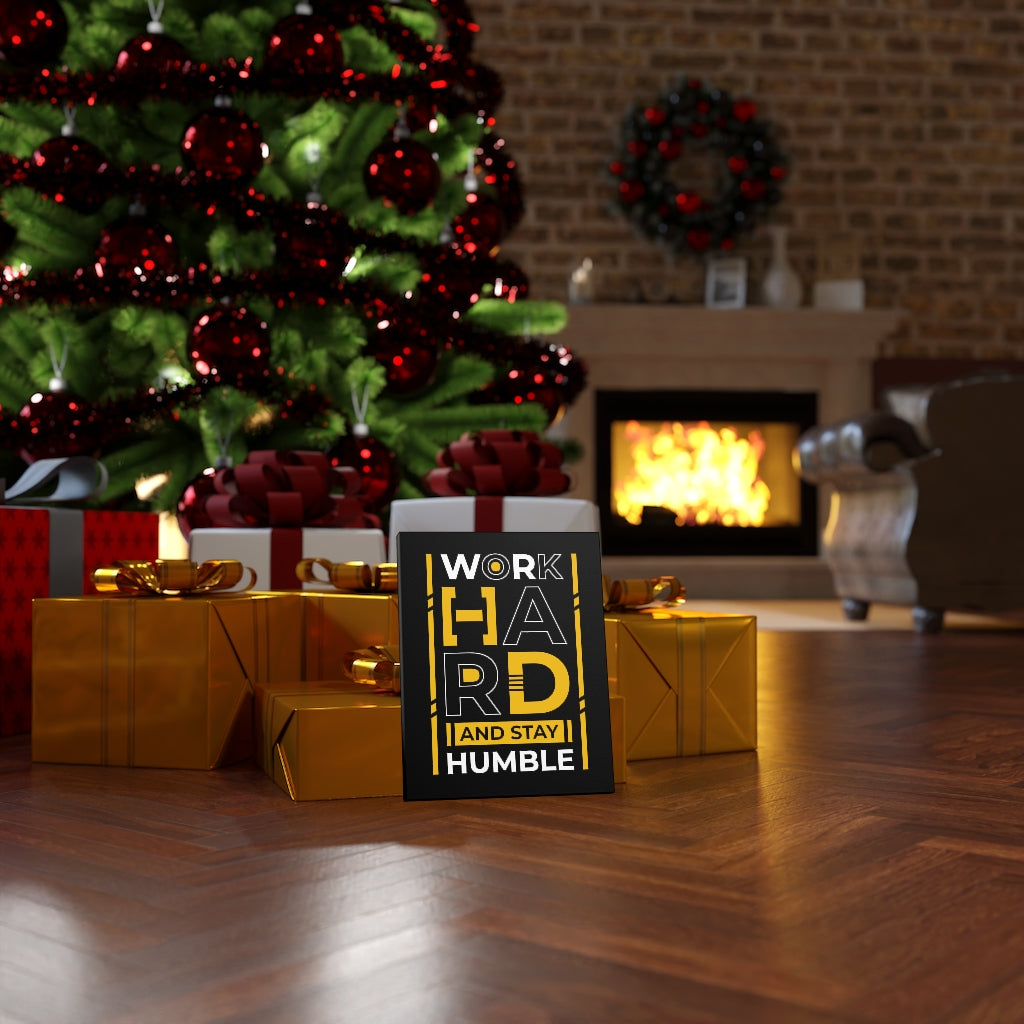 Scripture Walls Inspirational Wall Art Work Hard And Stay Humble Wall Art Motivation Wall Decor for Home Office Gym Inspiring Success Quote Print Ready to Hang Unframed-Express Your Love Gifts