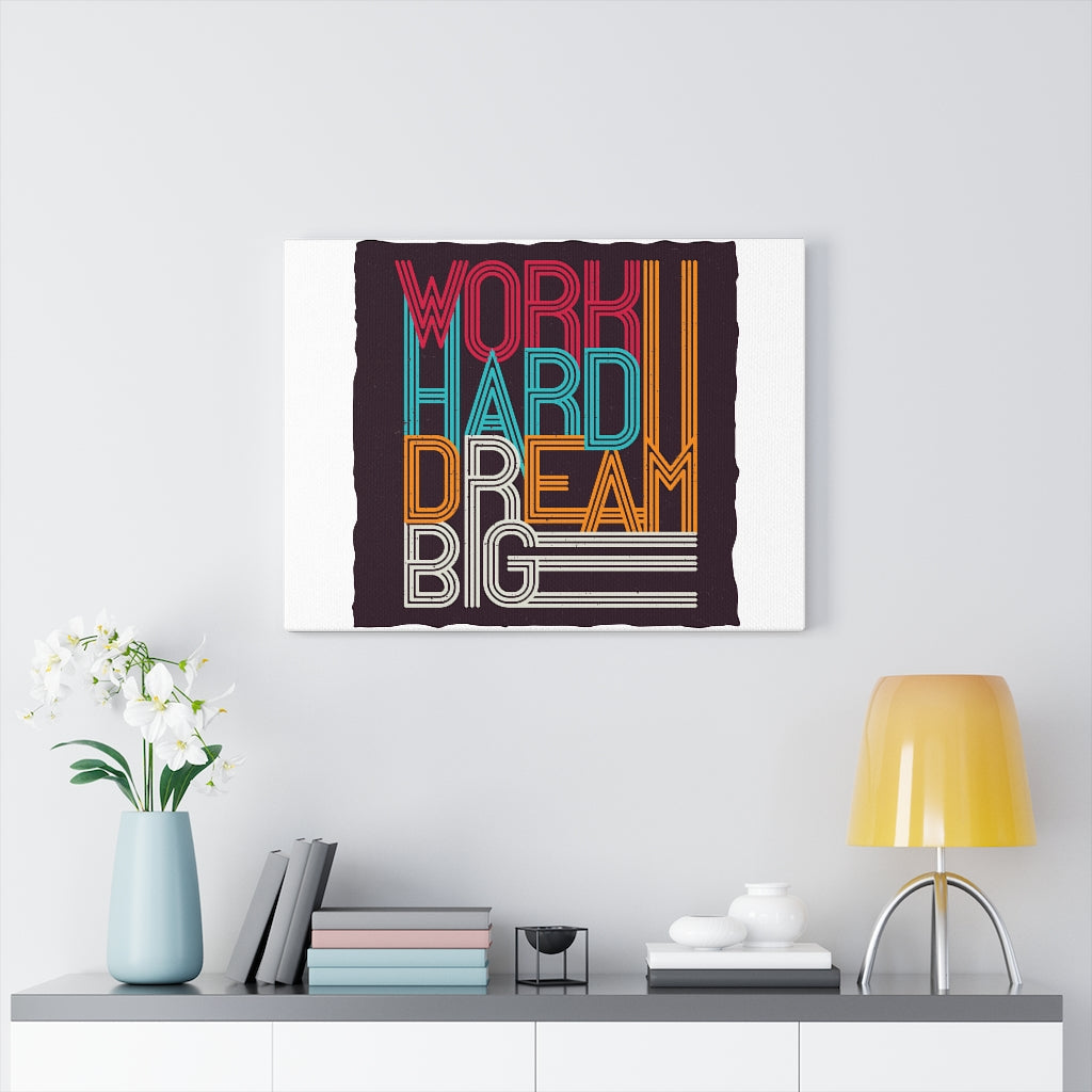 Scripture Walls Inspirational Wall Art Work Hard Dream Big Colors Wall Art Motivational Motto Inspiring Prints Artwork Decor Ready to Hang Unframed-Express Your Love Gifts