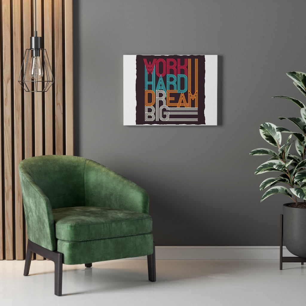 Scripture Walls Inspirational Wall Art Work Hard Dream Big Colors Wall Art Motivational Motto Inspiring Prints Artwork Decor Ready to Hang Unframed-Express Your Love Gifts