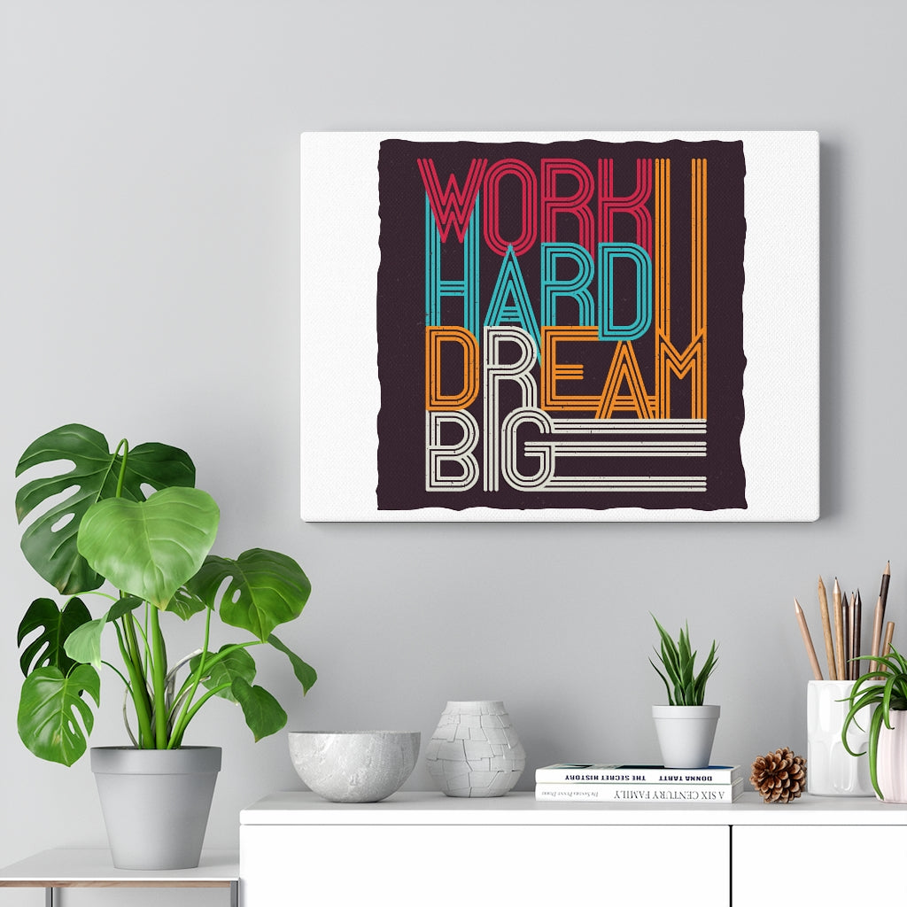 Scripture Walls Inspirational Wall Art Work Hard Dream Big Colors Wall Art Motivational Motto Inspiring Prints Artwork Decor Ready to Hang Unframed-Express Your Love Gifts