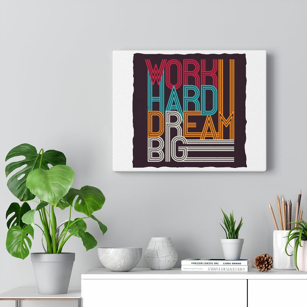 Scripture Walls Inspirational Wall Art Work Hard Dream Big Colors Wall Art Motivational Motto Inspiring Prints Artwork Decor Ready to Hang Unframed-Express Your Love Gifts