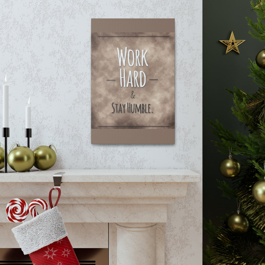 Scripture Walls Inspirational Wall Art Work Hard Stay Humble Motivation Wall Decor for Home Office Gym Inspiring Success Quote Print Ready to Hang Unframed-Express Your Love Gifts