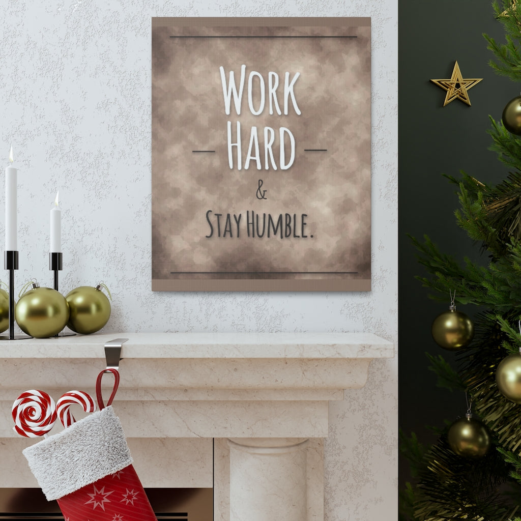 Scripture Walls Inspirational Wall Art Work Hard Stay Humble Motivation Wall Decor for Home Office Gym Inspiring Success Quote Print Ready to Hang Unframed-Express Your Love Gifts