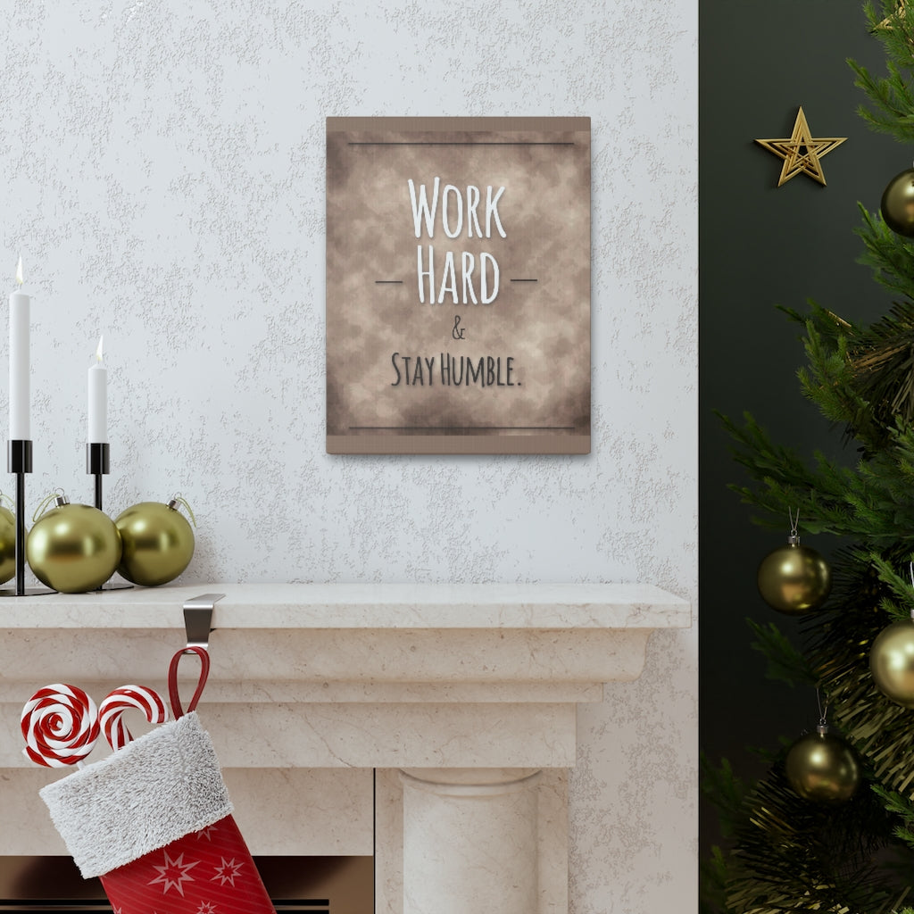 Scripture Walls Inspirational Wall Art Work Hard Stay Humble Motivation Wall Decor for Home Office Gym Inspiring Success Quote Print Ready to Hang Unframed-Express Your Love Gifts