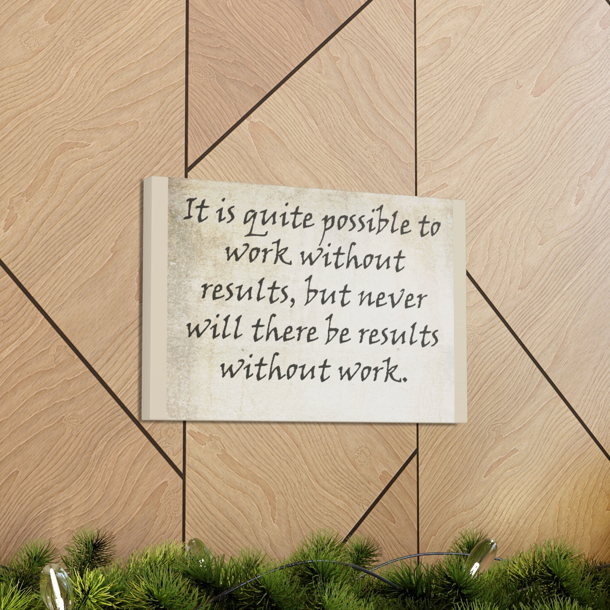 Scripture Walls Inspirational Wall Art Work With Results Motivation Wall Decor for Home Office Gym Inspiring Success Quote Print Ready to Hang Unframed-Express Your Love Gifts