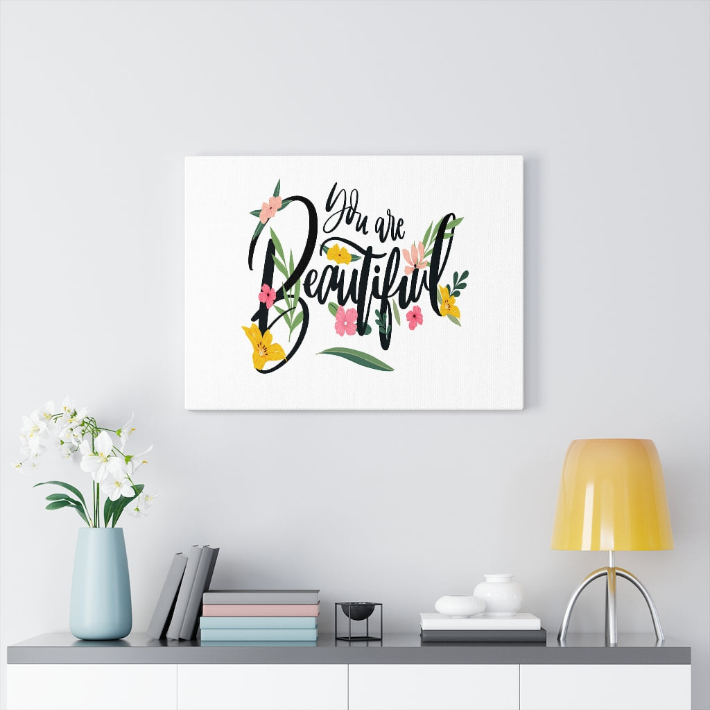 Scripture Walls Inspirational Wall Art You Are Beautiful Wall Art Motivational Motto Inspiring Prints Artwork Decor Ready to Hang Unframed-Express Your Love Gifts