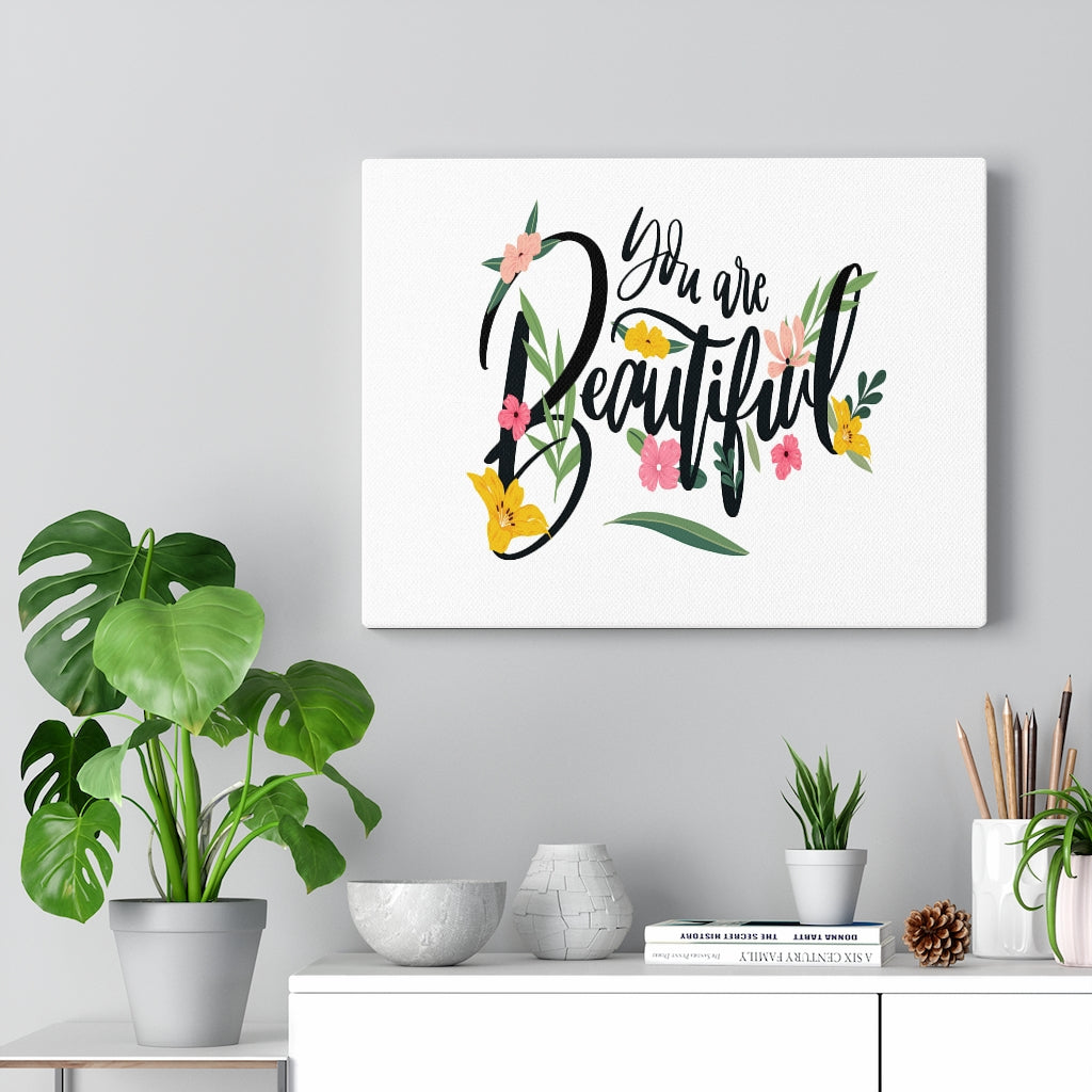 Scripture Walls Inspirational Wall Art You Are Beautiful Wall Art Motivational Motto Inspiring Prints Artwork Decor Ready to Hang Unframed-Express Your Love Gifts