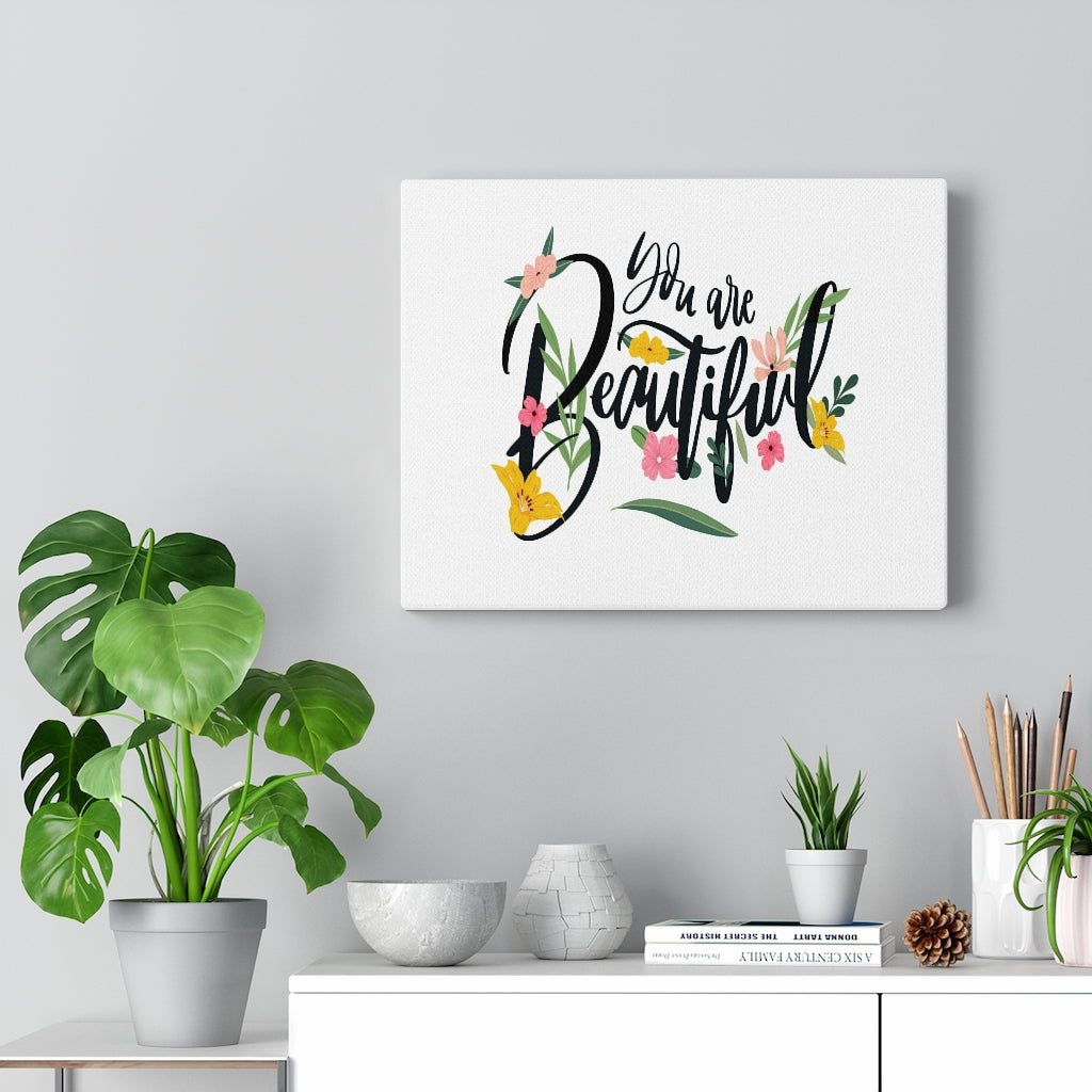 Scripture Walls Inspirational Wall Art You Are Beautiful Wall Art Motivational Motto Inspiring Prints Artwork Decor Ready to Hang Unframed-Express Your Love Gifts