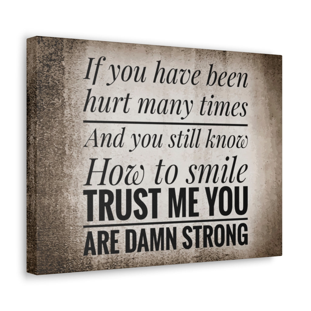 Scripture Walls Inspirational Wall Art You Are Damn Strong Motivation Wall Decor for Home Office Gym Inspiring Success Quote Print Ready to Hang Unframed-Express Your Love Gifts