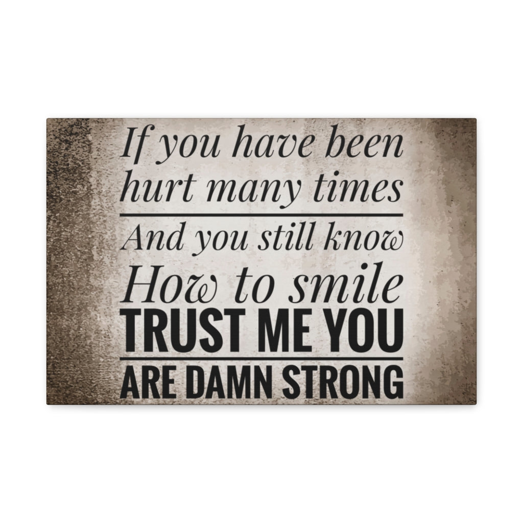 Scripture Walls Inspirational Wall Art You Are Damn Strong Motivation Wall Decor for Home Office Gym Inspiring Success Quote Print Ready to Hang Unframed-Express Your Love Gifts