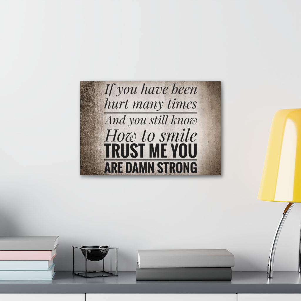 Scripture Walls Inspirational Wall Art You Are Damn Strong Motivation Wall Decor for Home Office Gym Inspiring Success Quote Print Ready to Hang Unframed-Express Your Love Gifts