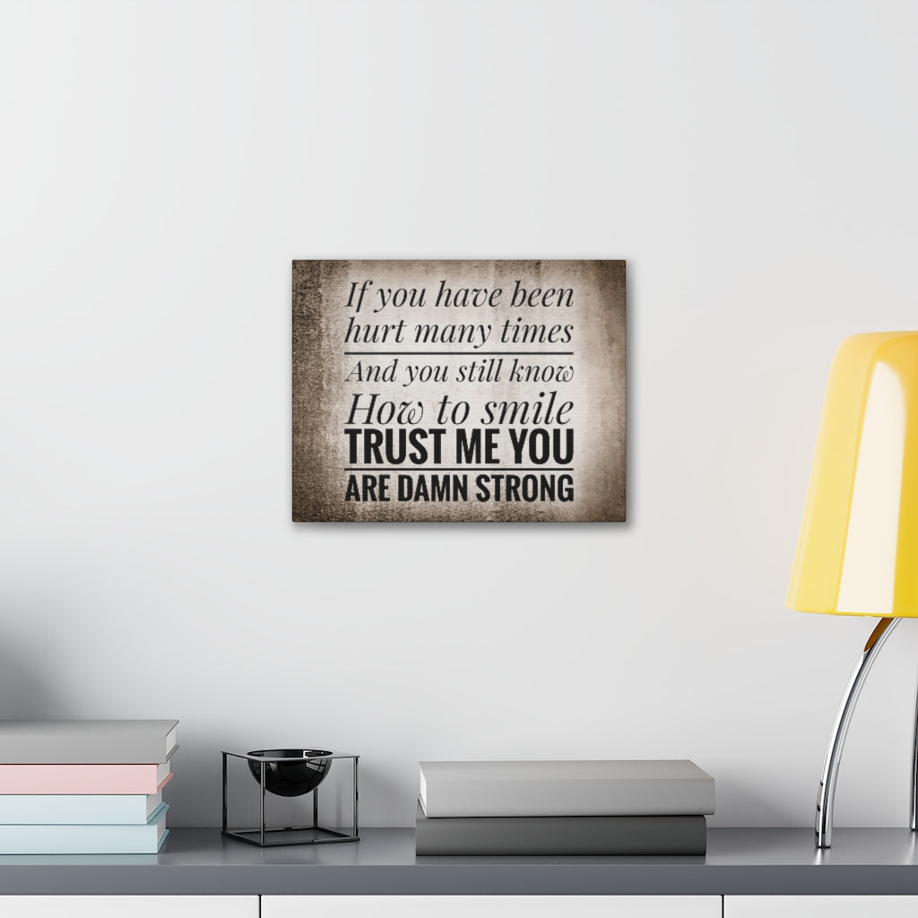 Scripture Walls Inspirational Wall Art You Are Damn Strong Motivation Wall Decor for Home Office Gym Inspiring Success Quote Print Ready to Hang Unframed-Express Your Love Gifts