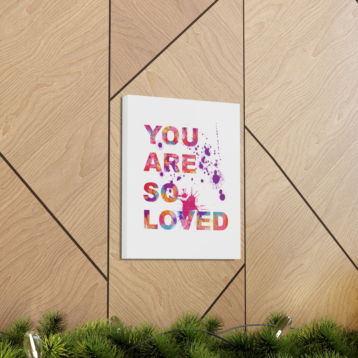 Scripture Walls Inspirational Wall Art You Are So Loved Motivation Wall Decor for Home Office Gym Inspiring Success Quote Print Ready to Hang Unframed-Express Your Love Gifts