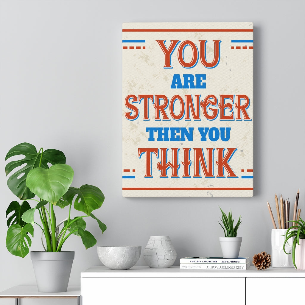 Scripture Walls Inspirational Wall Art You Are Stronger Wall Art Motivational Motto Inspiring Prints Artwork Decor Ready to Hang Unframed-Express Your Love Gifts