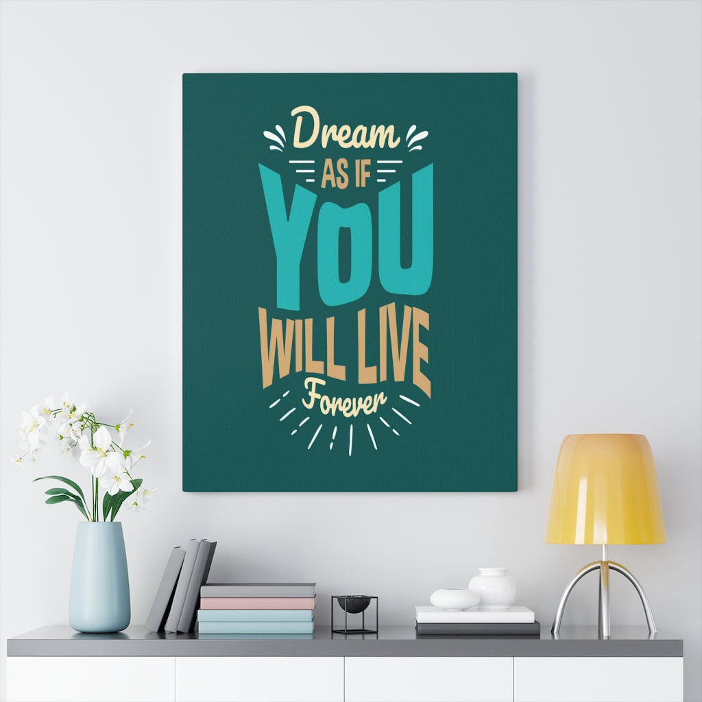 Scripture Walls Inspirational Wall Art You Will Live Forever Wall Art Motivation Wall Decor for Home Office Gym Inspiring Success Quote Print Ready to Hang Unframed-Express Your Love Gifts