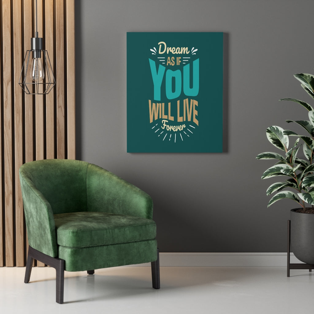 Scripture Walls Inspirational Wall Art You Will Live Forever Wall Art Motivation Wall Decor for Home Office Gym Inspiring Success Quote Print Ready to Hang Unframed-Express Your Love Gifts