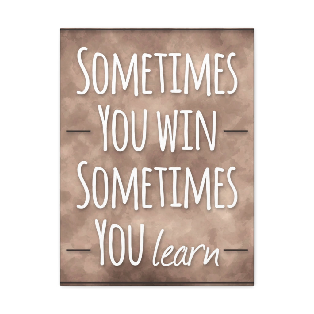 Scripture Walls Inspirational Wall Art You Win You Learn Motivation Wall Decor for Home Office Gym Inspiring Success Quote Print Ready to Hang Unframed-Express Your Love Gifts