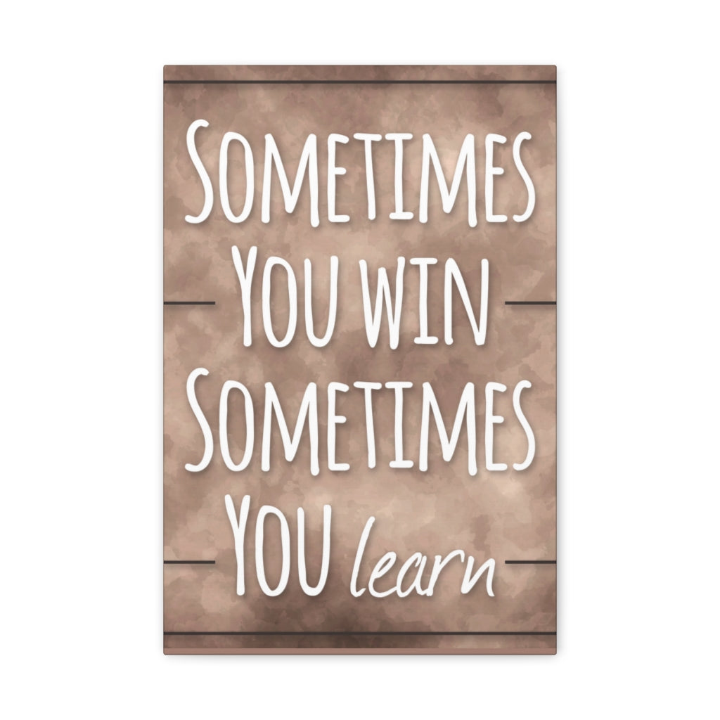 Scripture Walls Inspirational Wall Art You Win You Learn Motivation Wall Decor for Home Office Gym Inspiring Success Quote Print Ready to Hang Unframed-Express Your Love Gifts