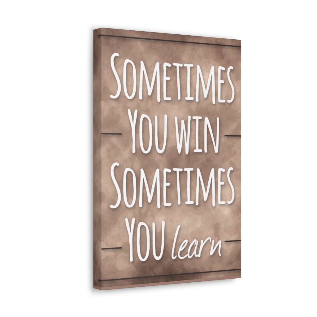 Scripture Walls Inspirational Wall Art You Win You Learn Motivation Wall Decor for Home Office Gym Inspiring Success Quote Print Ready to Hang Unframed-Express Your Love Gifts