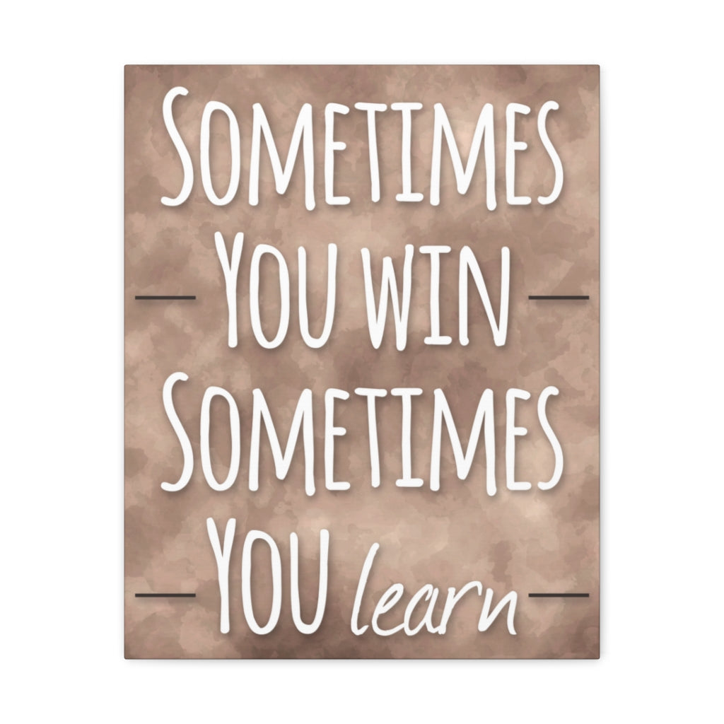 Scripture Walls Inspirational Wall Art You Win You Learn Motivation Wall Decor for Home Office Gym Inspiring Success Quote Print Ready to Hang Unframed-Express Your Love Gifts