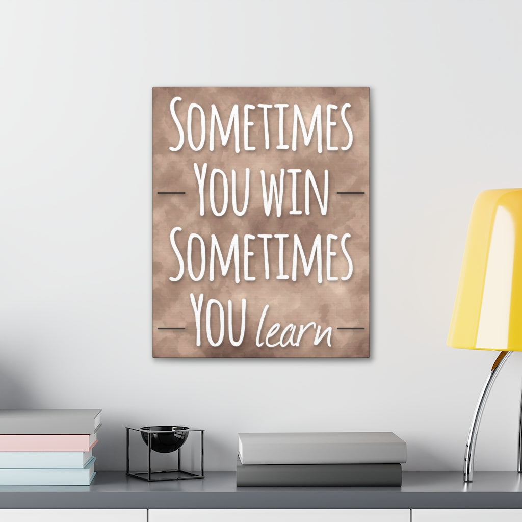 Scripture Walls Inspirational Wall Art You Win You Learn Motivation Wall Decor for Home Office Gym Inspiring Success Quote Print Ready to Hang Unframed-Express Your Love Gifts