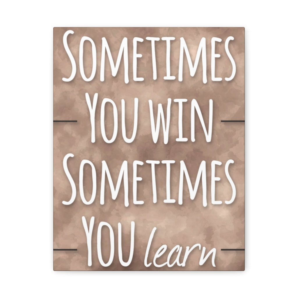 Scripture Walls Inspirational Wall Art You Win You Learn Motivation Wall Decor for Home Office Gym Inspiring Success Quote Print Ready to Hang Unframed-Express Your Love Gifts