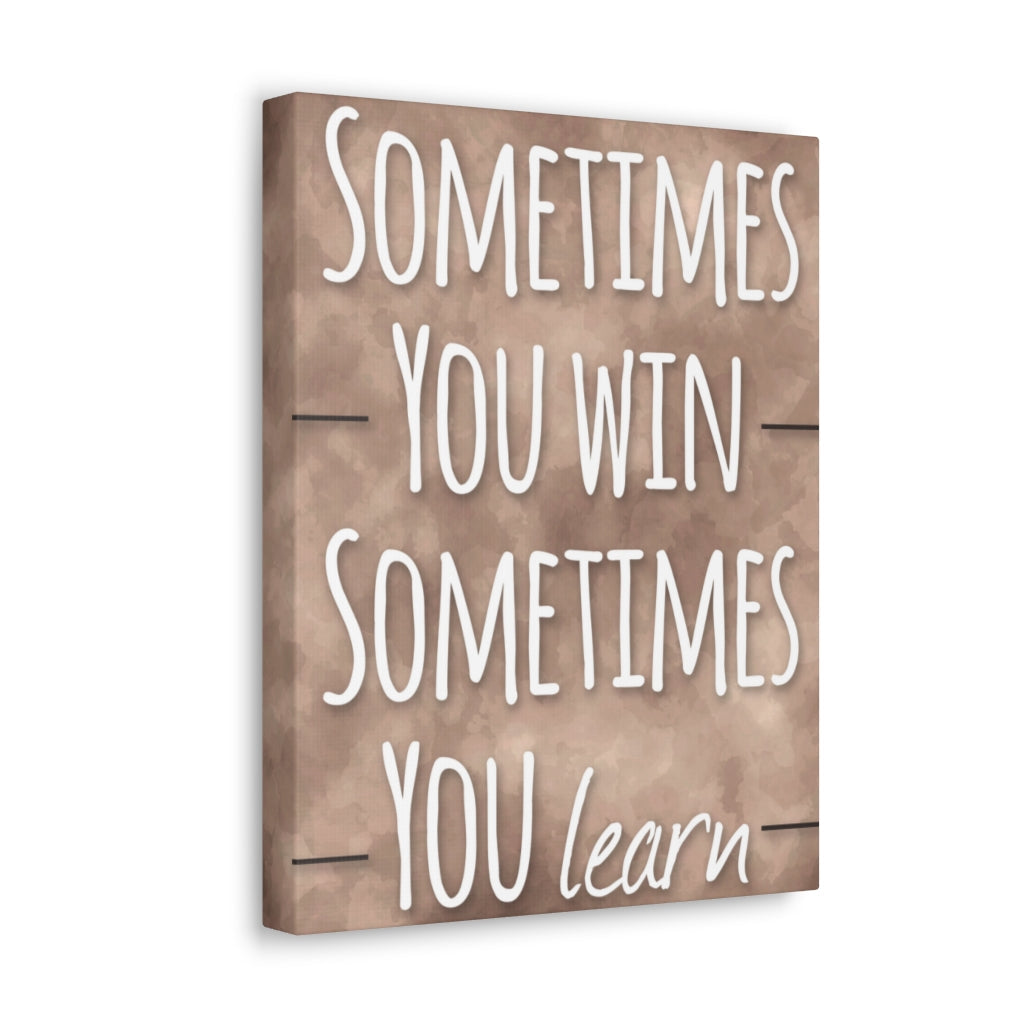 Scripture Walls Inspirational Wall Art You Win You Learn Motivation Wall Decor for Home Office Gym Inspiring Success Quote Print Ready to Hang Unframed-Express Your Love Gifts