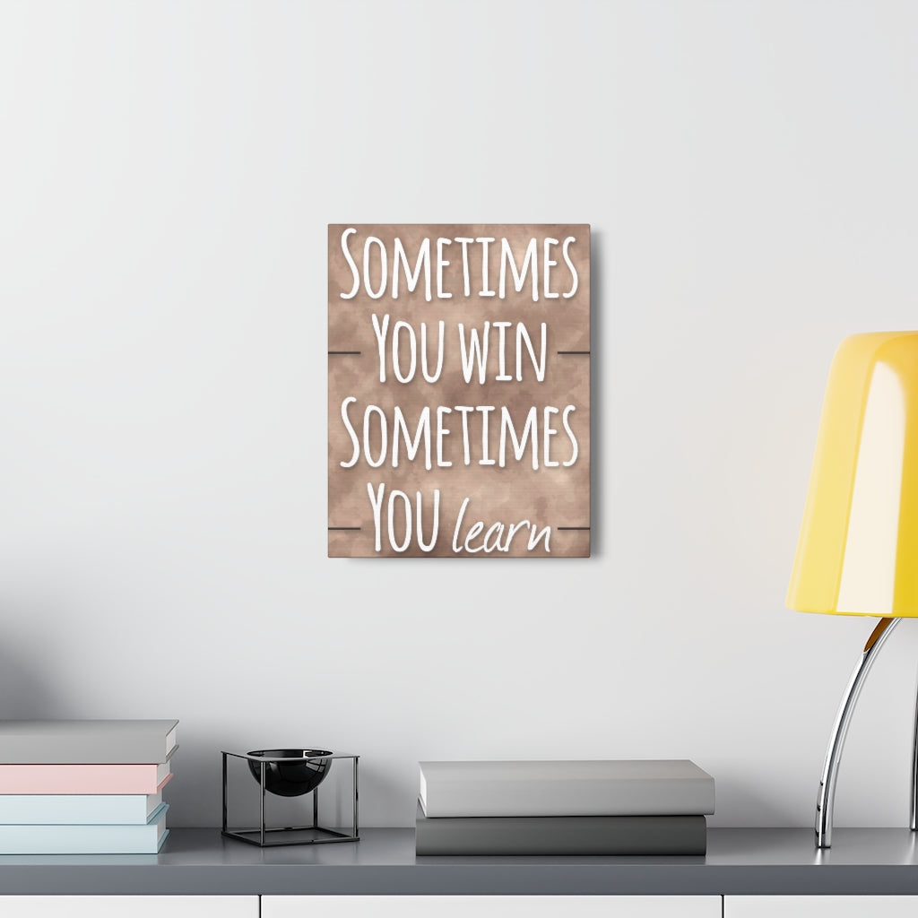 Scripture Walls Inspirational Wall Art You Win You Learn Motivation Wall Decor for Home Office Gym Inspiring Success Quote Print Ready to Hang Unframed-Express Your Love Gifts