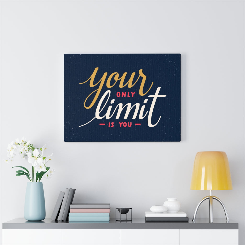Scripture Walls Inspirational Wall Art Your Only Limit Is You Blue Wall Art Motivational Motto Inspiring Prints Artwork Decor Ready to Hang Unframed-Express Your Love Gifts