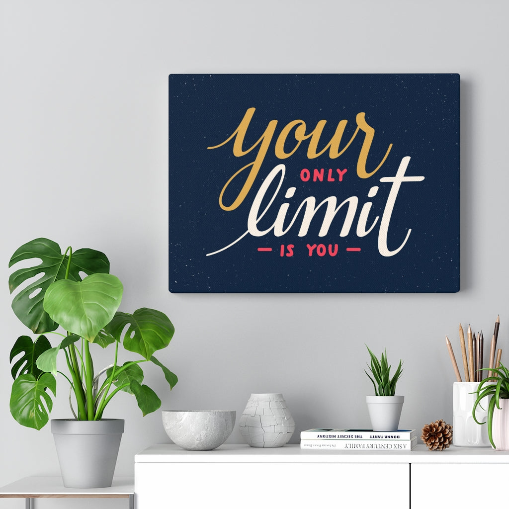 Scripture Walls Inspirational Wall Art Your Only Limit Is You Blue Wall Art Motivational Motto Inspiring Prints Artwork Decor Ready to Hang Unframed-Express Your Love Gifts