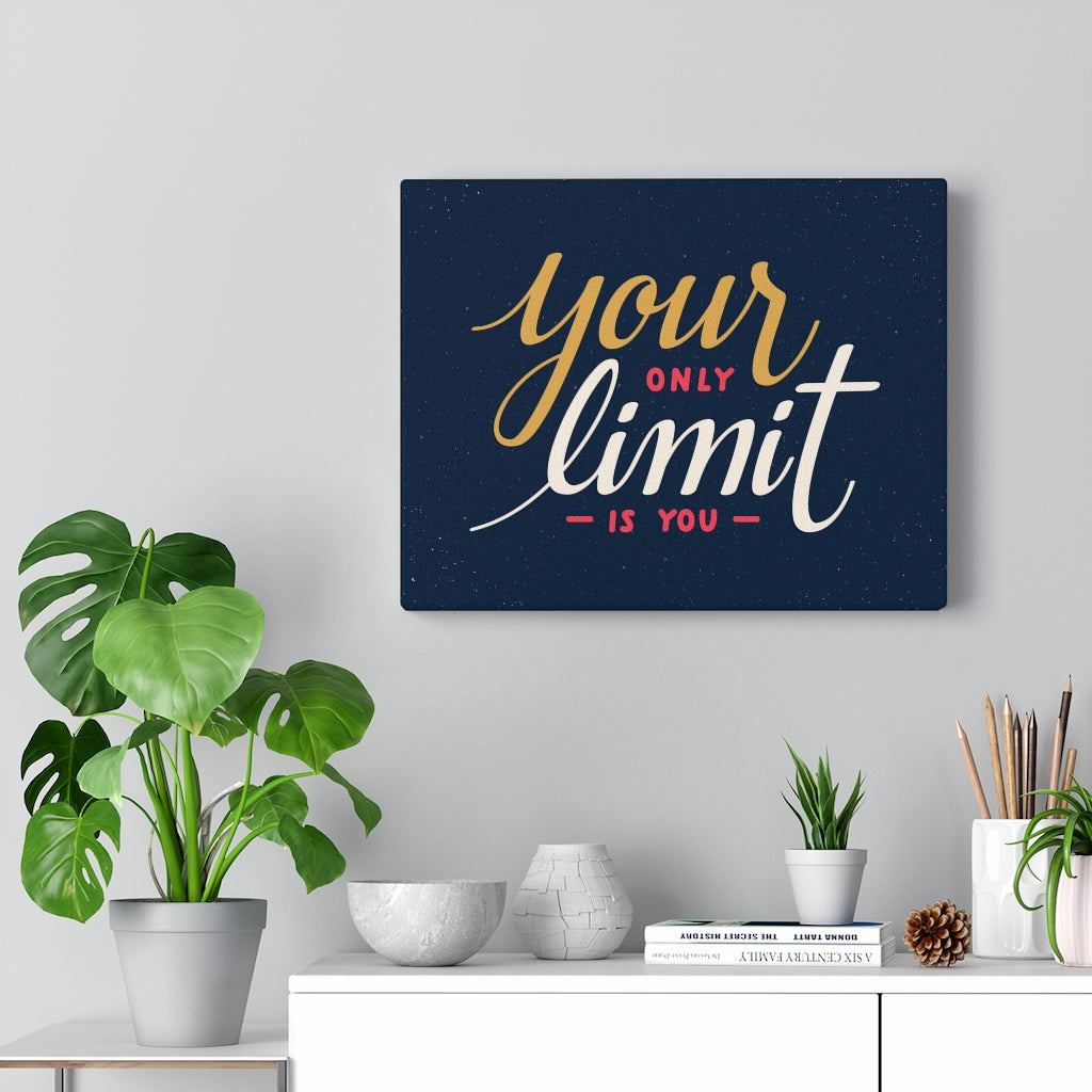Scripture Walls Inspirational Wall Art Your Only Limit Is You Blue Wall Art Motivational Motto Inspiring Prints Artwork Decor Ready to Hang Unframed-Express Your Love Gifts
