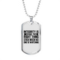 Integrity Christian Necklace Stainless Steel or 18k Gold Dog Tag 24" Chain-Express Your Love Gifts
