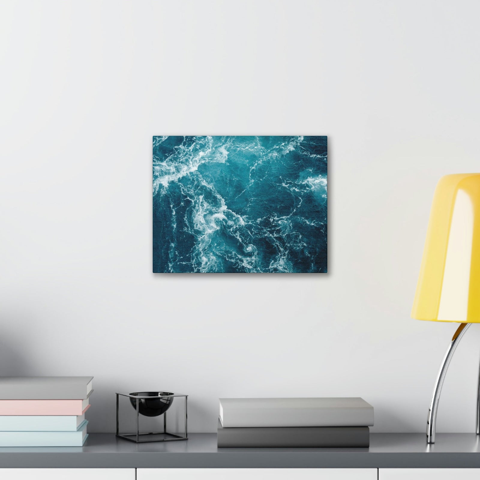 Interesting Atlantic Ocean Scene Beautiful Impressive and Remarkable Beauty Nature Scene Small Ocean Waves Wall Art Ready to Hang Unframed-Express Your Love Gifts