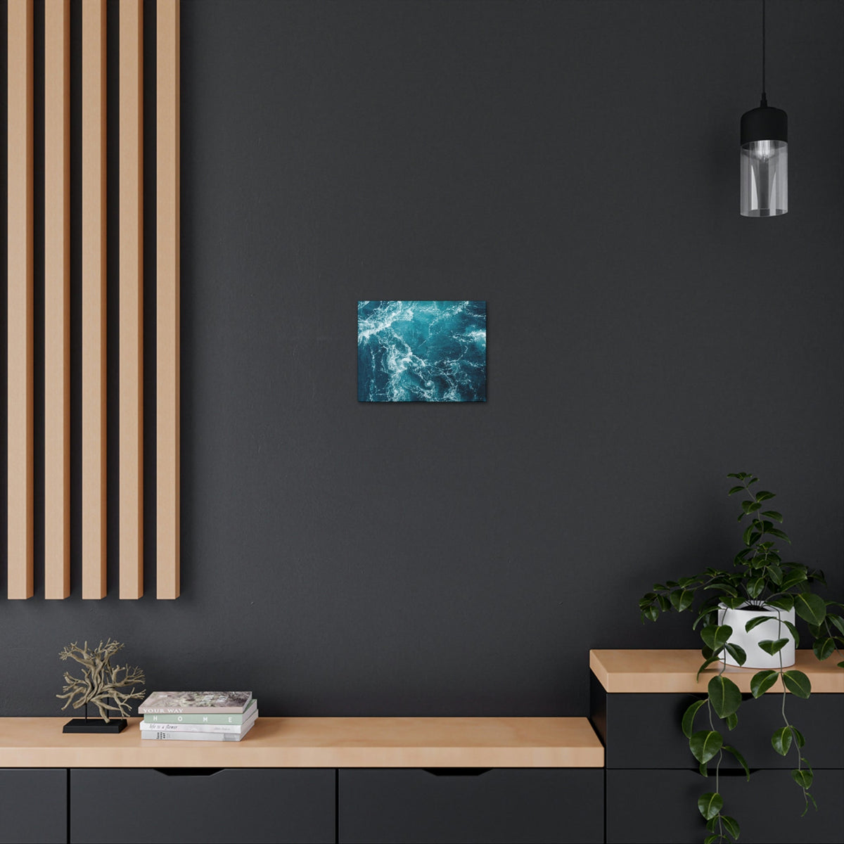 Interesting Atlantic Ocean Scene Beautiful Impressive and Remarkable Beauty Nature Scene Small Ocean Waves Wall Art Ready to Hang Unframed-Express Your Love Gifts