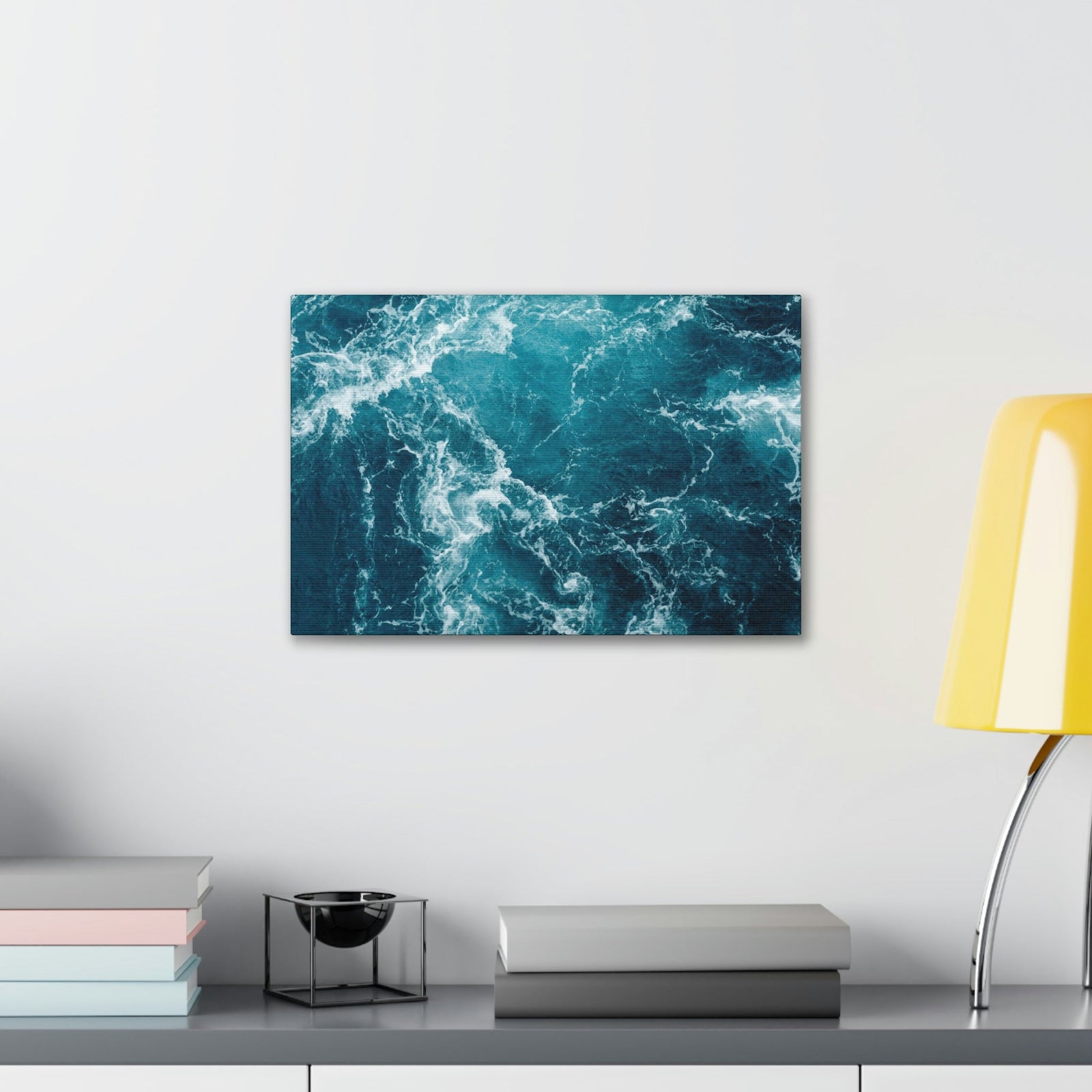 Interesting Atlantic Ocean Scene Beautiful Impressive and Remarkable Beauty Nature Scene Small Ocean Waves Wall Art Ready to Hang Unframed-Express Your Love Gifts