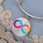 Internet Computer (ICP) Bracelet Stainless Steel or 18k Gold Circle Bangle-Express Your Love Gifts