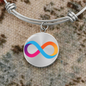 Internet Computer (ICP) Bracelet Stainless Steel or 18k Gold Circle Bangle-Express Your Love Gifts
