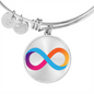 Internet Computer (ICP) Bracelet Stainless Steel or 18k Gold Circle Bangle-Express Your Love Gifts