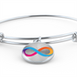 Internet Computer (ICP) Bracelet Stainless Steel or 18k Gold Circle Bangle-Express Your Love Gifts