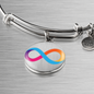 Internet Computer (ICP) Bracelet Stainless Steel or 18k Gold Circle Bangle-Express Your Love Gifts
