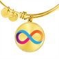 Internet Computer (ICP) Bracelet Stainless Steel or 18k Gold Circle Bangle-Express Your Love Gifts