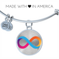 Internet Computer (ICP) Bracelet Stainless Steel or 18k Gold Circle Bangle-Express Your Love Gifts