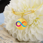 Internet Computer (ICP) Bracelet Stainless Steel or 18k Gold Circle Bangle-Express Your Love Gifts