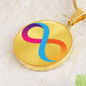 Internet Computer (ICP) Circle Necklace Stainless Steel or 18k Gold 18-22"-Express Your Love Gifts