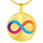Internet Computer (ICP) Circle Necklace Stainless Steel or 18k Gold 18-22"-Express Your Love Gifts