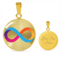 Internet Computer (ICP) Circle Necklace Stainless Steel or 18k Gold 18-22"-Express Your Love Gifts