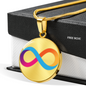 Internet Computer (ICP) Circle Necklace Stainless Steel or 18k Gold 18-22"-Express Your Love Gifts