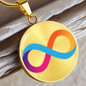 Internet Computer (ICP) Circle Necklace Stainless Steel or 18k Gold 18-22"-Express Your Love Gifts